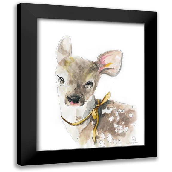 Kamdon Kreations 20x24 Black Modern Framed Museum Art Print Titled - Marigold Doe