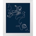 thumbnail image 1 of Kamdon Kreations 20x24 White Modern Wood Framed Museum Art Print Titled - Lines in Space 1, 1 of 4