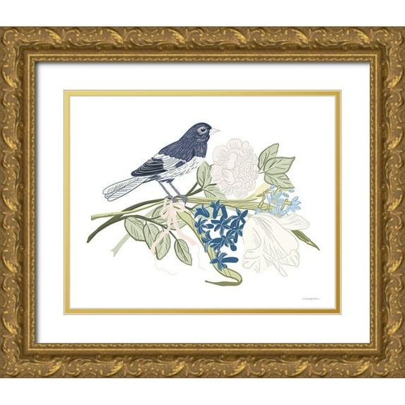 Kamdon Kreations 24x20 Gold Ornate Wood Framed with Double Matting Museum Art Print Titled - Fresh Bouquet