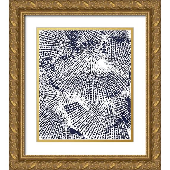 Kamdon Kreations 26x30 Gold Ornate Wood Framed with Double Matting Museum Art Print Titled - Running Circles 2