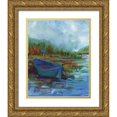 thumbnail image 1 of Kamdon Kreations 26x31 Gold Ornate Wood Framed with Double Matting Museum Art Print Titled - Blue River, 1 of 4