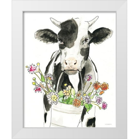 Kamdon Kreations 26x31 White Modern Wood Framed Museum Art Print Titled - Bessie