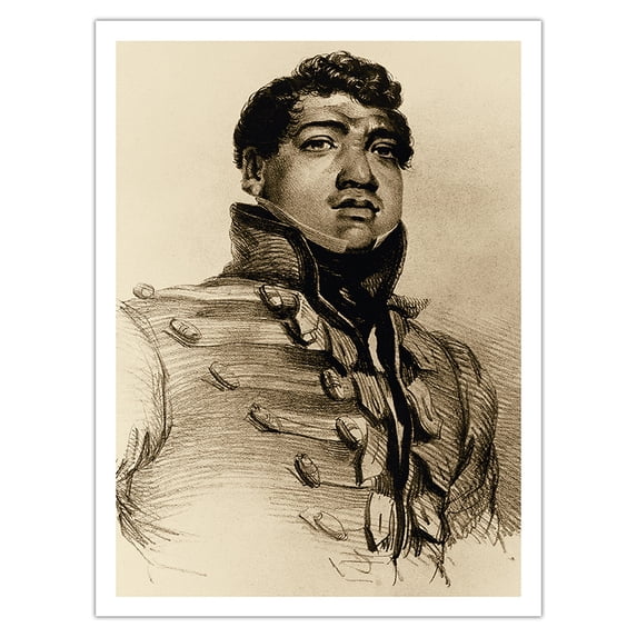 Kamehameha II - Portrait of the Hawaiian King (1797-1824) - Vintage Engraved Illustration - Bamboo Fine Art 290gsm Paper (Unframed) 12x16in