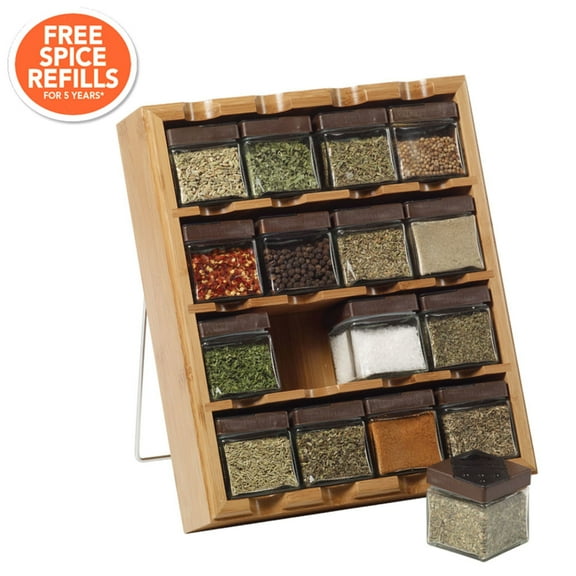 Kamenstein 16 Cube Bamboo Inspirations Spice Rack
