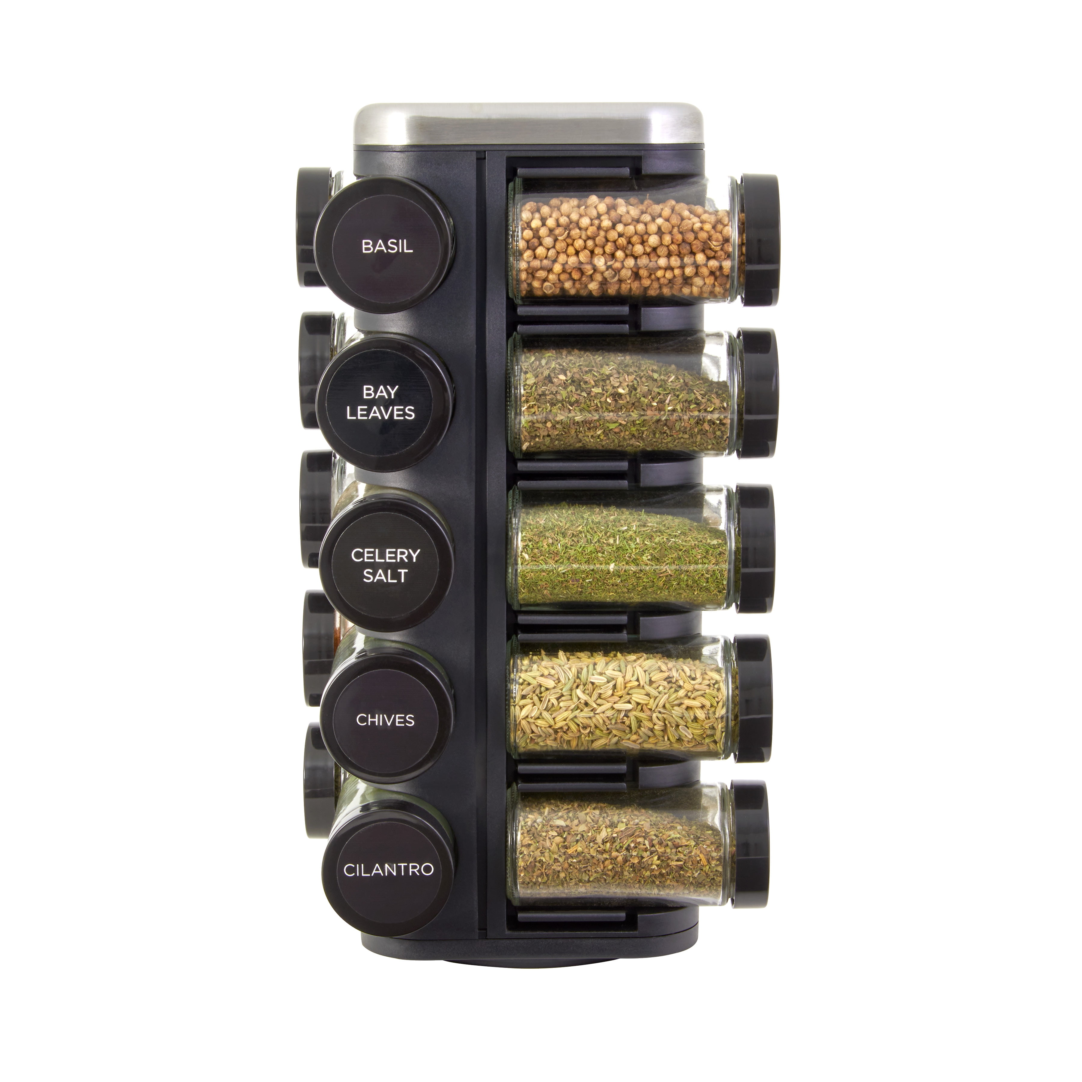 Kamenstein 20 Clear Glass Jar Rack - Premium Spice Organizer