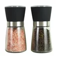 thumbnail image 1 of Kamenstein 5-inch Glass Prefilled Pink Himalayan Salt and Pepper Grinder Set of Two, 1 of 15