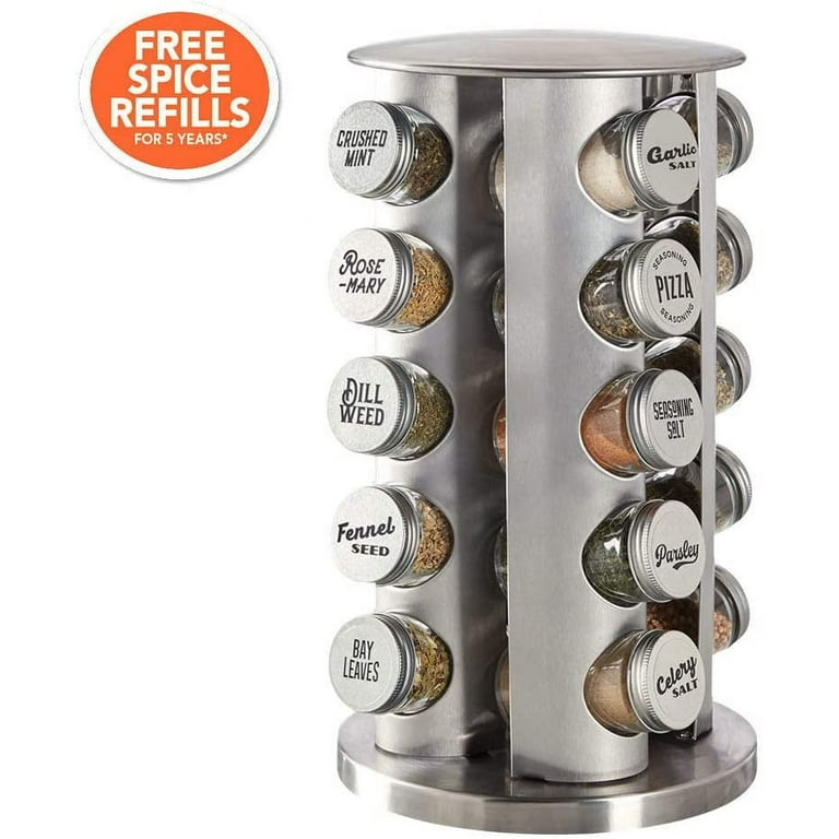 Kamenstein 20-Jar Revolving Countertop Rack Tower Organizer - 30020