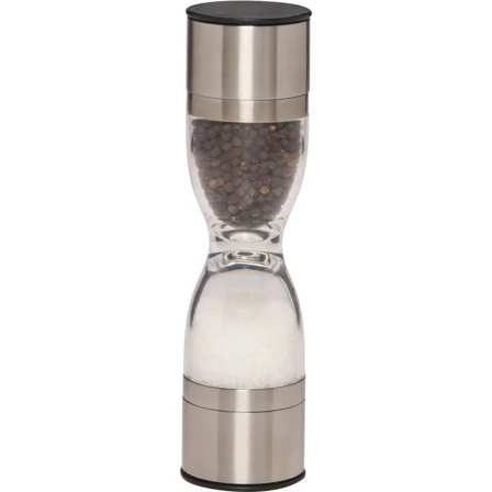 Kamenstein Holden Stainless Steel Prefilled Dual Salt and Pepper Grinder
