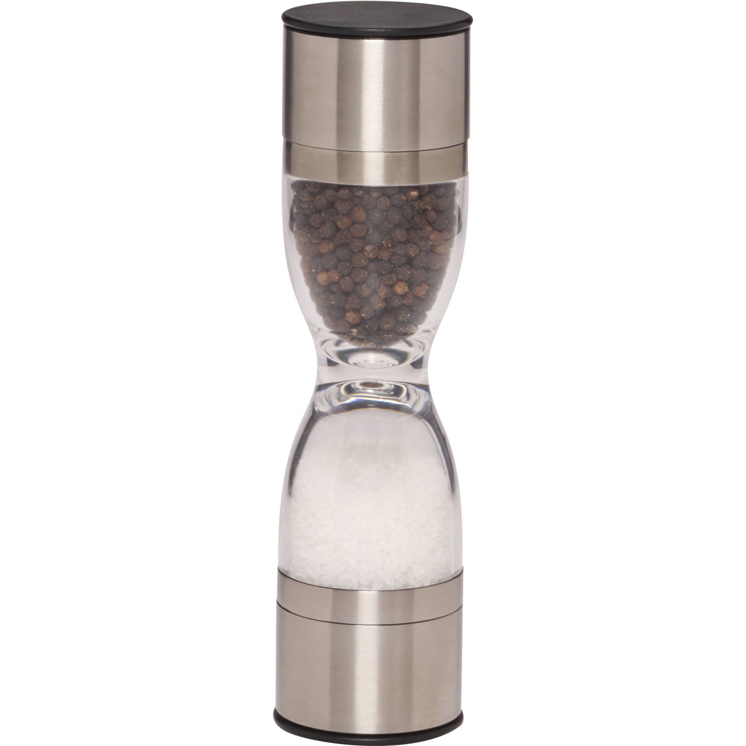 HexMill Salt Grinder - Fast, Heavy-Duty Salt Mill with Unique Burr Grinder,  Ten Grind Settings, Button-Enabled with Quick-Release Cap 