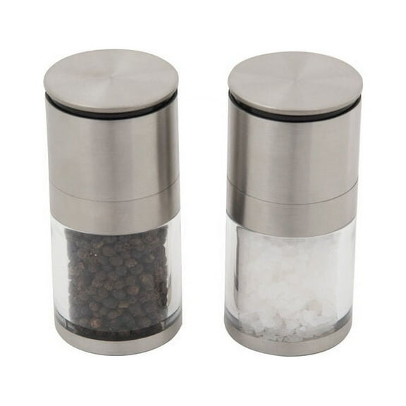 Kamenstein Magnetic 2-Piece Prefilled Salt and Pepper Grinder Set