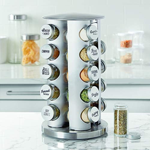 Kamenstein Revolving 20-Jar Countertop Rack Tower Organizer with ...