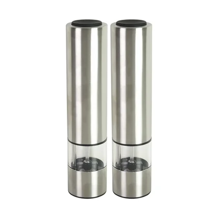Kamenstein Battery Operated Stainless Steel Salt and Pepper Grinder Set of Two