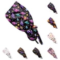 thumbnail image 1 of Kamentoy Halloween Headbands For Women Print Ponytail Scrub Cap Soft Elastic Breathable Adjustable Work Hat For Fall Holiday Halloween Headwear, 1 of 5