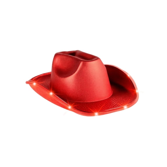 Kamentoy Led Cowboy Hat Light Up Party Hat Costume Hat Cap For Halloween Carnival Night Club Party Concert Festival Cosplay Stage Performance Glowing Costume Accessory
