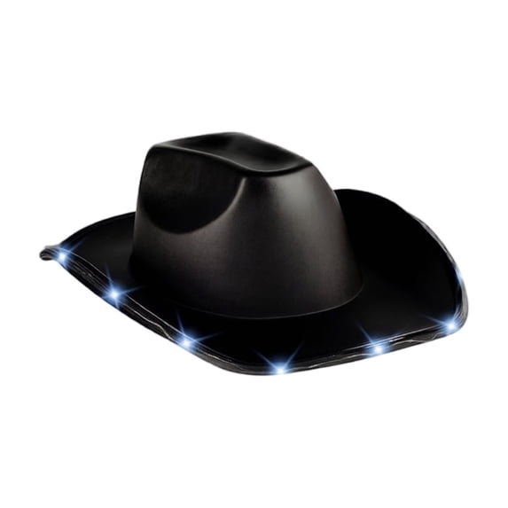 Kamentoy Led Cowboy Hat Light Up Party Hat Costume Hat Cap For Halloween Carnival Night Club Party Concert Festival Cosplay Stage Performance Glowing Costume Accessory