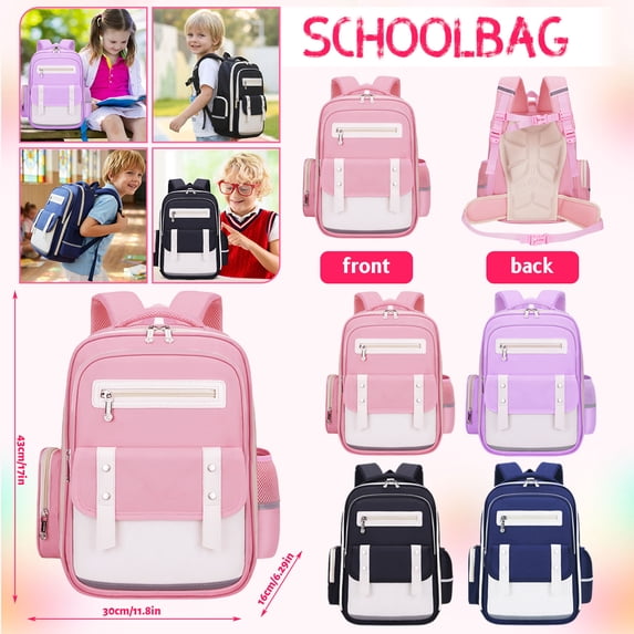Kamentoy School Backpack with Chest Strap Lightweight Small Size Daypack for Casual Student Rucksack Adjustable Shoulder Straps Travel Backpack Back To School Essentials