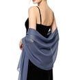 thumbnail image 1 of Kamentoy Shawl Wraps For Women Mesh Fringe Shawl Lightweight Elegant Evening Dress Wrap Formal Party Shoulder Cover Up Wedding Layering Accessory, 1 of 3