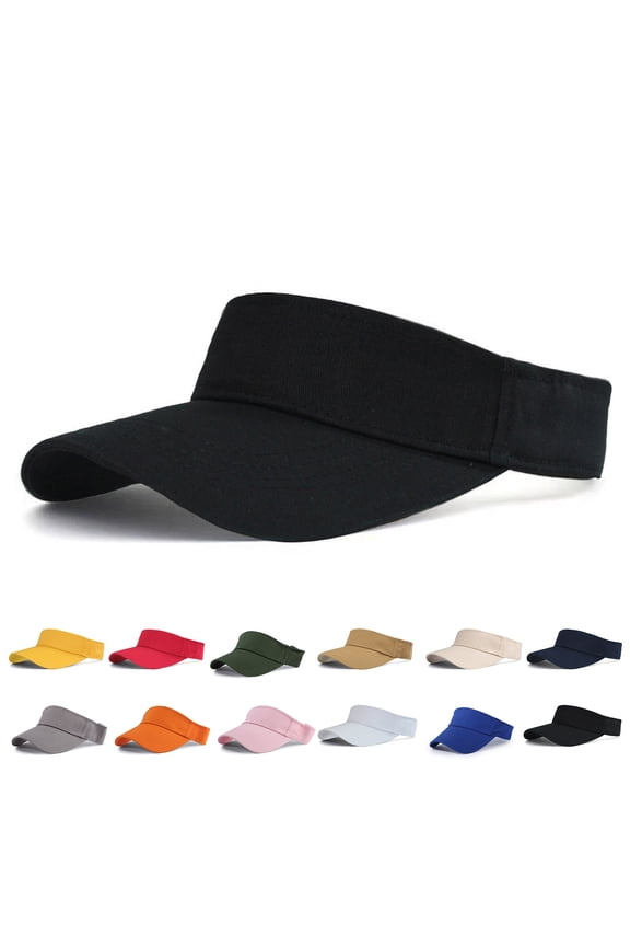 Sport Sun Visor Hats, Adjustable Empty Top Baseball Cap, One Size Outdoor Sun Sports Visor Ball Caps for Women and Men Golf Cycling Fishing Tennis Running