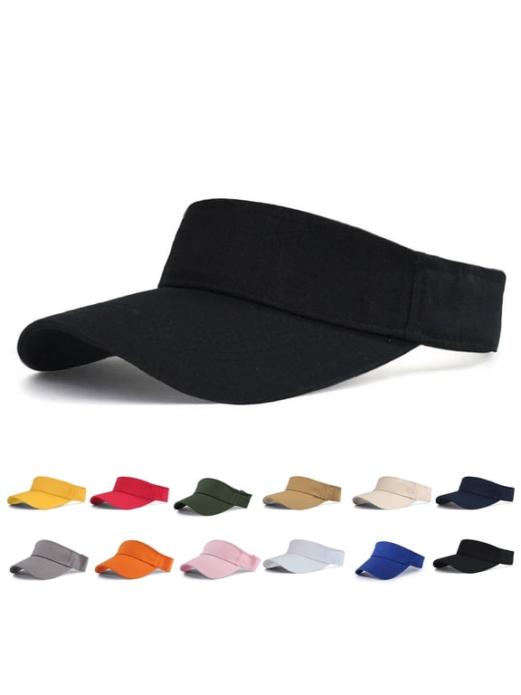 Sport Sun Visor Hats, Adjustable Empty Top Baseball Cap, One Size Outdoor Sun Sports Visor Ball Caps for Women and Men Golf Cycling Fishing Tennis Running