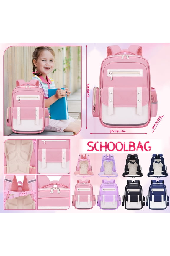Student Backpack with Waist Belt Casual School Daypack Adjustable Shoulder Straps Large Capacity Storage Backpack for Daily Weekend Shopping Outdoor