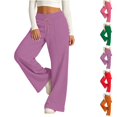 thumbnail image 1 of Kamentoy Sweatpants Women Baggy Oversized Essentials Slacks Wide Leg Pants with Pockets for Exercise Hiking, 1 of 6