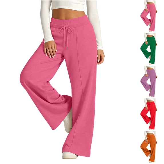 Kamentoy Sweatpants Women Baggy Oversized Essentials Slacks Wide Leg Pants with Pockets for Exercise Hiking