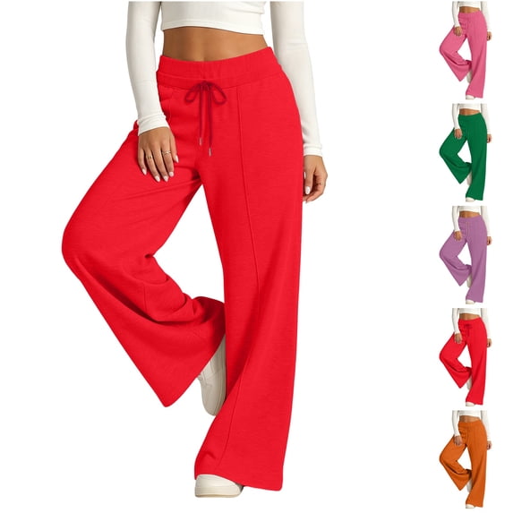 Kamentoy Sweatpants Women Baggy Oversized Essentials Slacks Wide Leg Pants with Pockets for Exercise Hiking
