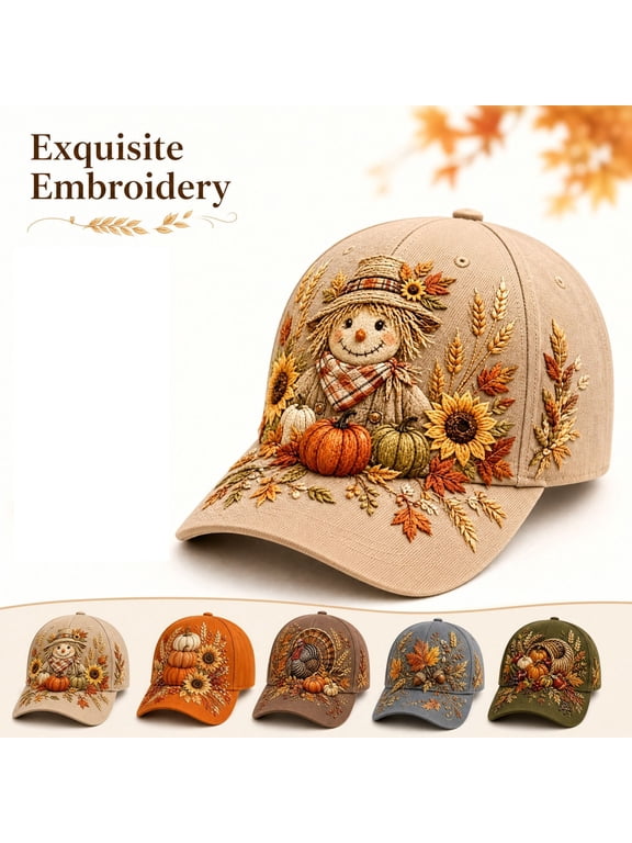 Unisex Baseball for Men and Women Thanksgiving Baseball Cap for Men Women Vintage Fall Printed Hat Casual Outdoor Cap Autumn Holiday Daily Wear Accessory