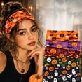 thumbnail image 1 of Kamentoy Women Halloween Headband Print Turban Elastic Party Gathering Hair Band Accessories Holiday Cosplay Decorative Hair Wrap Soft Stretch Fall Headwear For Women, 1 of 6