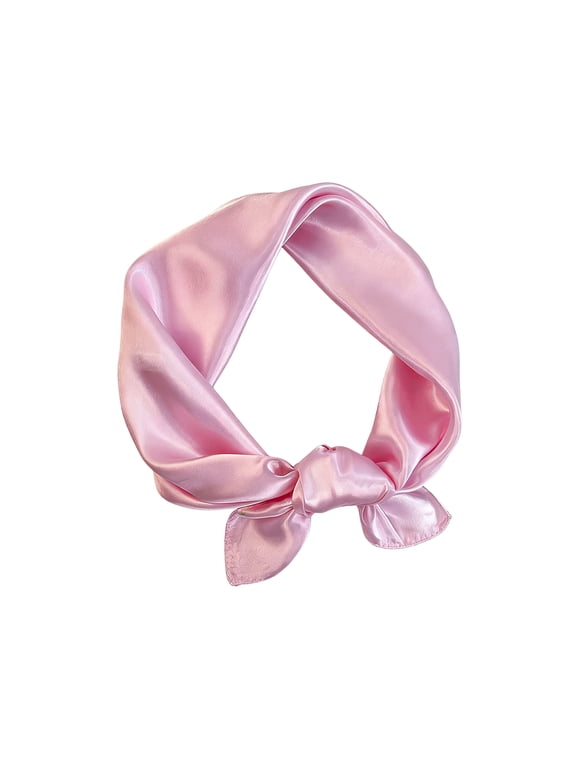 Women Satin Small Square Scarf Lightweight Wrap Handbag Ribbon Elegant Layering Accessory Travel Fashion Scarf For Women