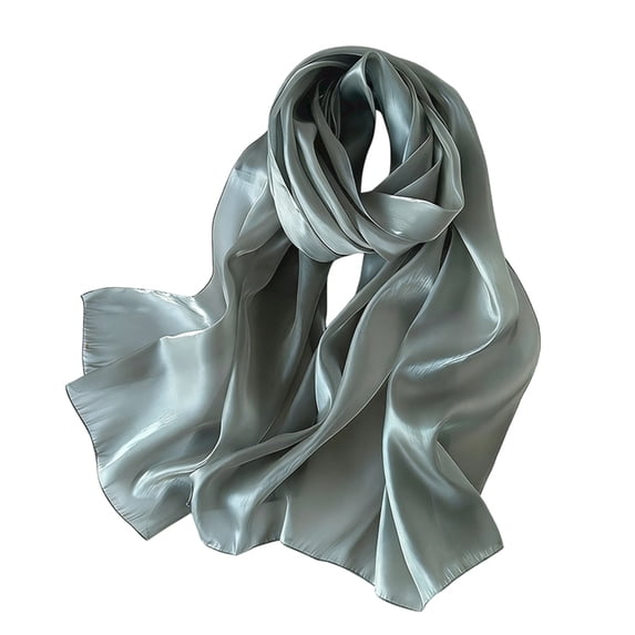 Kamentoy Women Scarf Lightweight Glossy Sheer Wrap Elegant Solid Color Shoulder Shawl Formal Daily Layering Accessory Soft Neck Cover Up For Ladies Evening Party