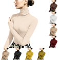 thumbnail image 1 of Kamentoy Womens Long Sleeve Shirts Basic Turtleneck Ribbed Thermal Underwear Tops | Slim Fit Base Layers Tee, Tight Undershirts, Going Out T-shirts, 1 of 5