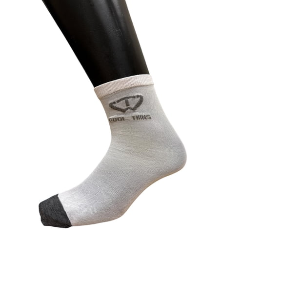 Kami-So Cool Thins Socks (White, Short (17"))