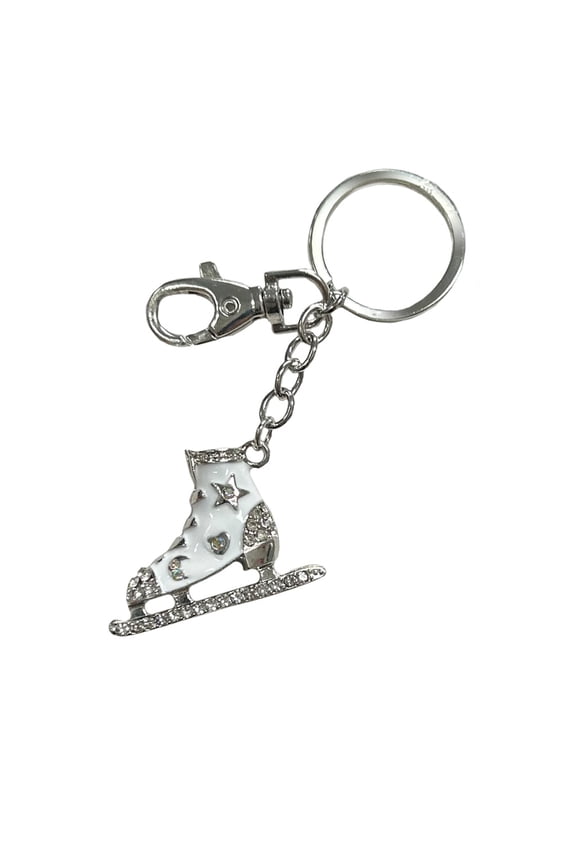 Crystal Skate Key Chain (White)