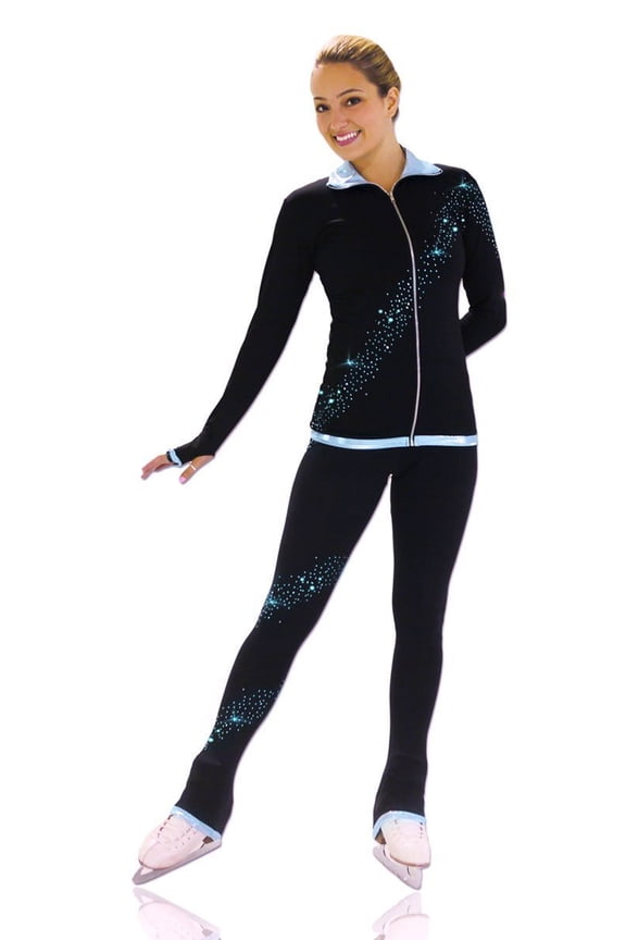 Kami-So Figure Skating Pants - Crystal Spiral Black