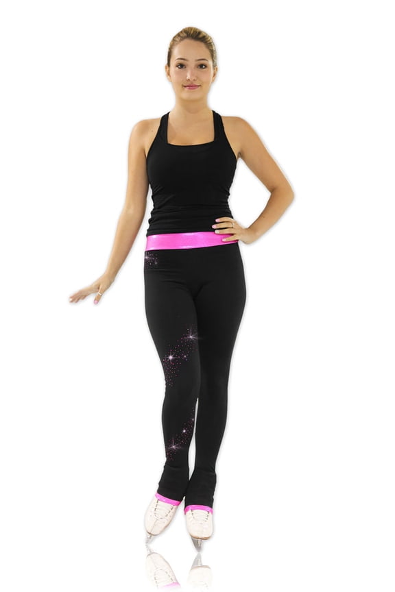 Kami-So Figure Skating Pants - Crystal Spiral Pink