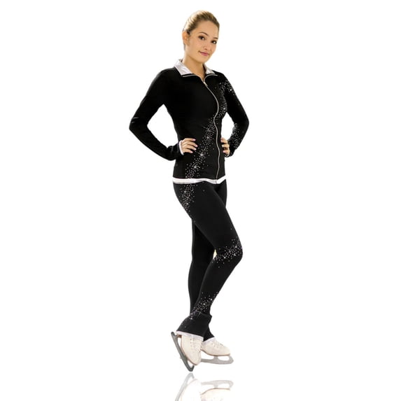 Kami-So Figure Skating Pants - Crystal Spiral Silver