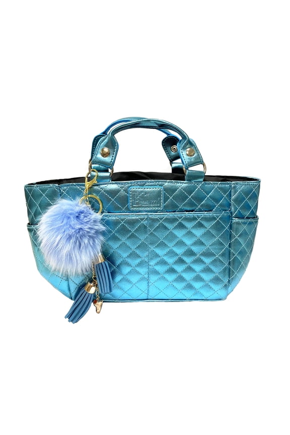 Kami-So Ice Skating Rink Tote - (Aquamarine) with Light Blue Charm