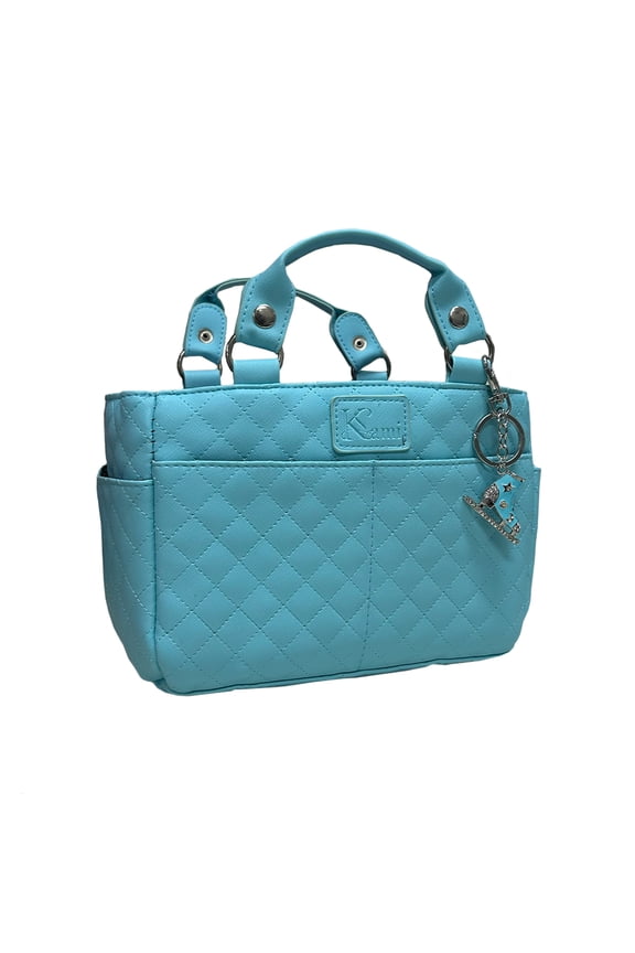 Kami-So Ice Skating Rink Tote (Cloud Nine) with Blue Crystal Skate Keychain