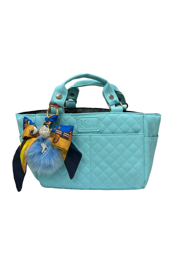 Kami-So Ice Skating Rink Tote - (Cloud Nine) with Bow Keychain (Blue)