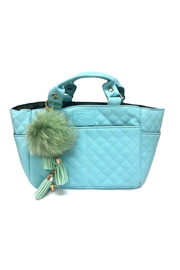 Kami-So Ice Skating Rink Tote - (Cloud Nine) with Green Charm