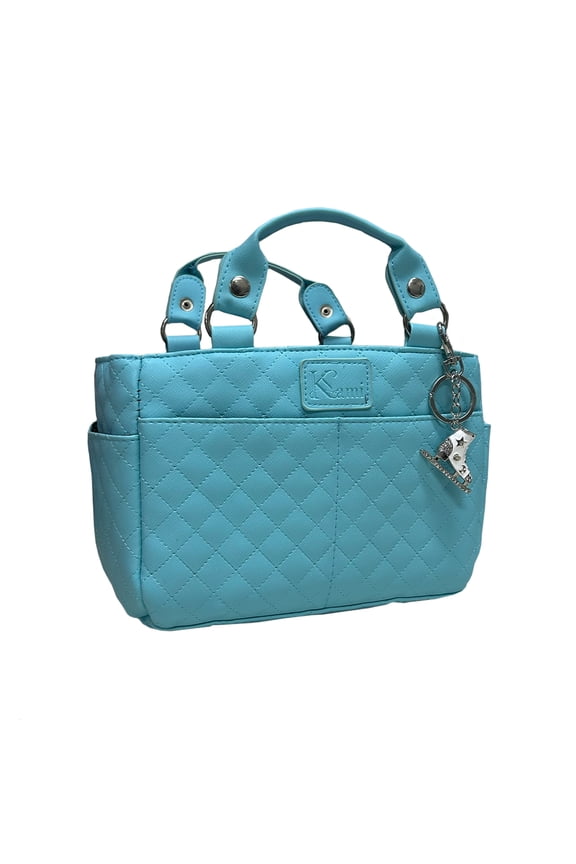 Kami-So Ice Skating Rink Tote (Cloud Nine) with White Crystal Skate Keychain