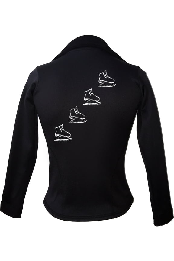 Kami-So Polartec Ice Skating Jacket - Spiral Design 2 (Silver)