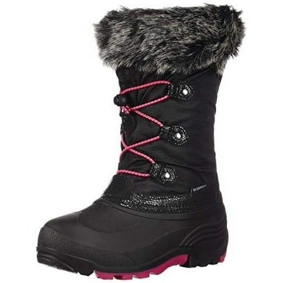 Kamik Little Girls' The Powdery 2 Winter Boot Black/Rose - NF8010S-BRO 1 Little Kid BLACK ROSE