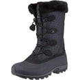 thumbnail image 1 of Kamik Momentum Black II Pull On Rounded Toe Waterproof Fur Trim Ankle Snow Boots (Black II, 6), 1 of 6