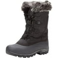 thumbnail image 1 of Kamik Momentum Black Pull On Rounded Toe Waterproof Fur Trim Ankle Snow Boots (Black, 8), 1 of 6