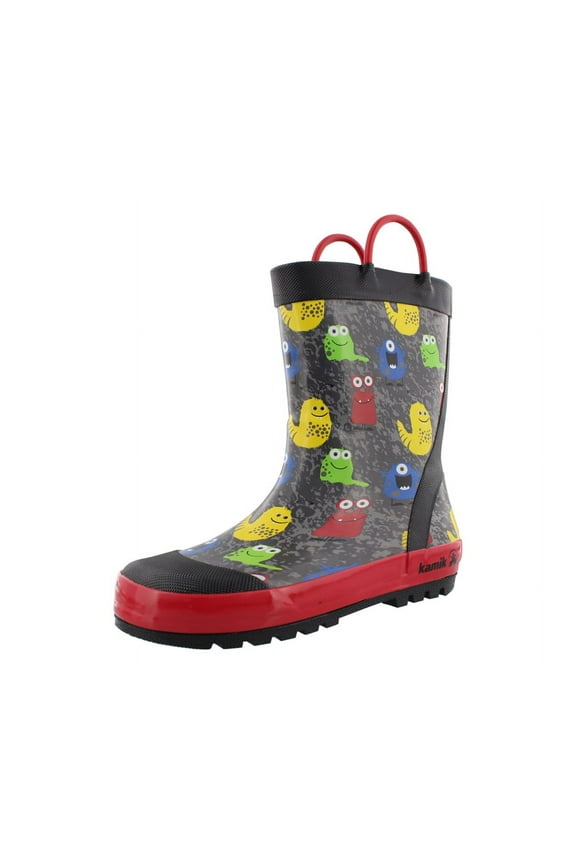 Monster PS Boys Shoes Size 1, Color: Grey/Black/Red