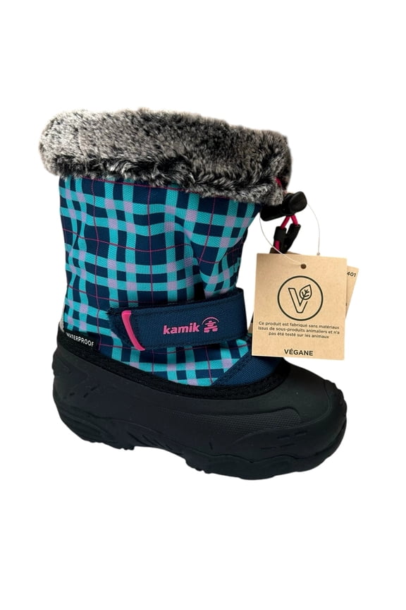 Toddler Girls Waterproof Snow Winter Boots Size 10 Aqua Pink Navy Teal