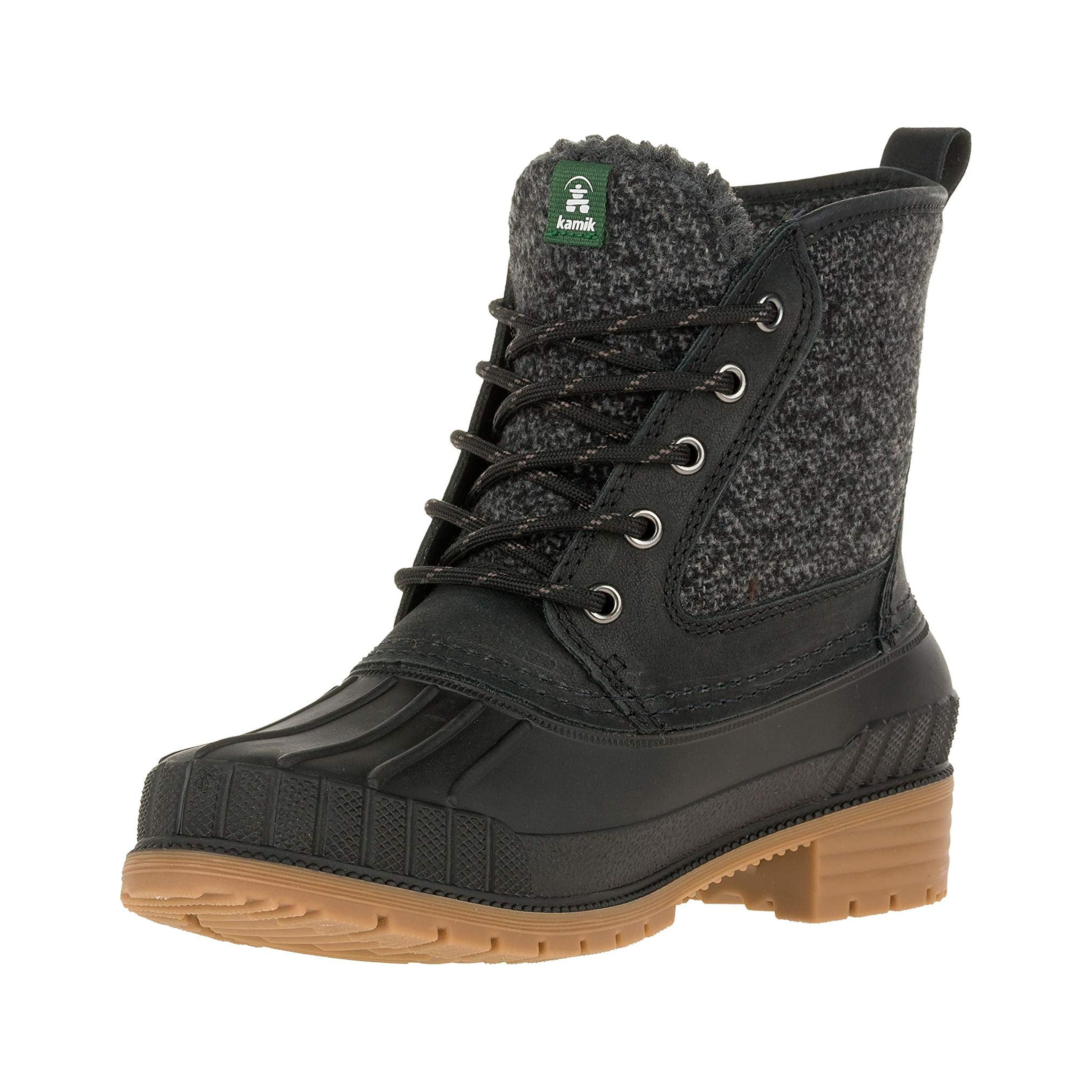 Kamik Women's Ankle Boots Waterproof Lace Up Ankle Bootie Rubber Snow