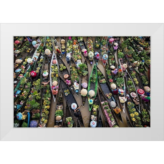 Kamil, Insan 18x13 White Modern Wood Framed Museum Art Print Titled - Pasar Terapung